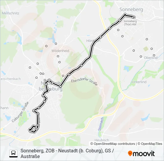 A1-G Bus Line Map