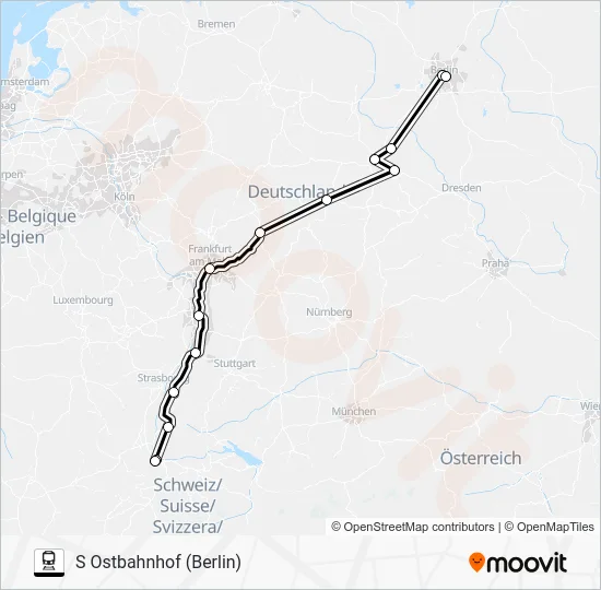 Поезд 12N: карта маршрута