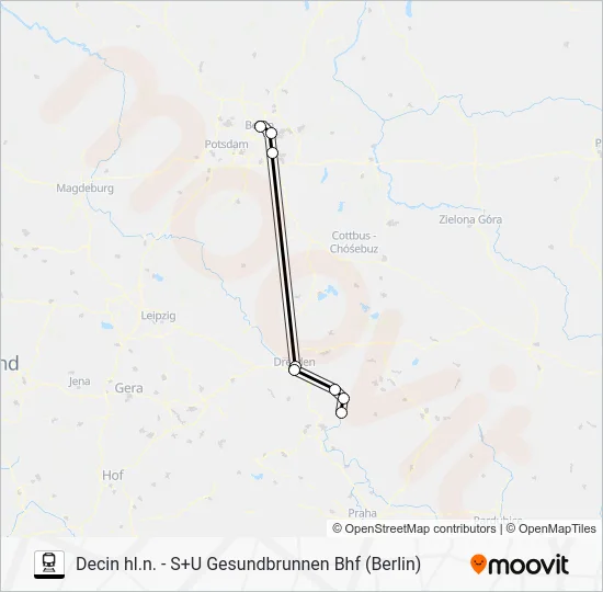 Поезд 27N: карта маршрута