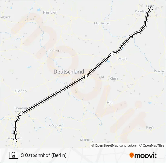 Поезд 90N: карта маршрута