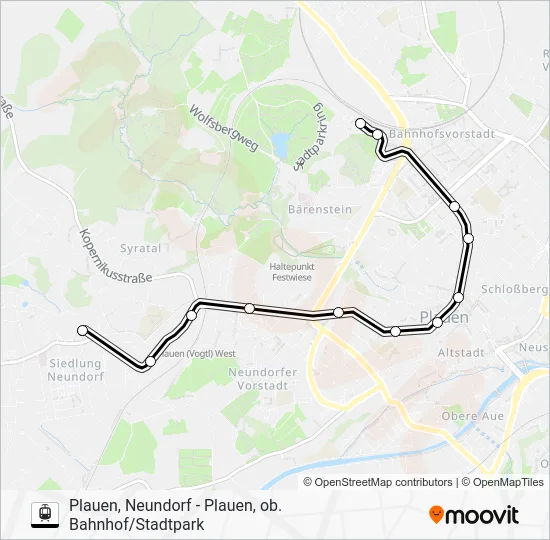 Трамвай 3: карта маршрута