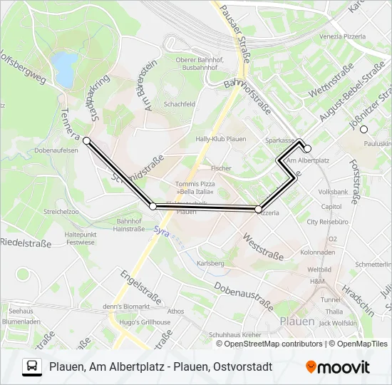 B Bus Line Map