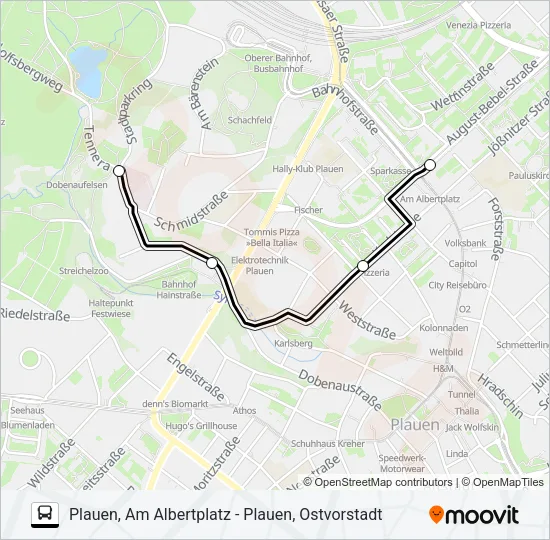 B Bus Line Map