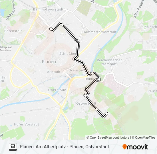 B Bus Line Map