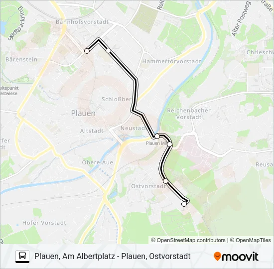 B Bus Line Map