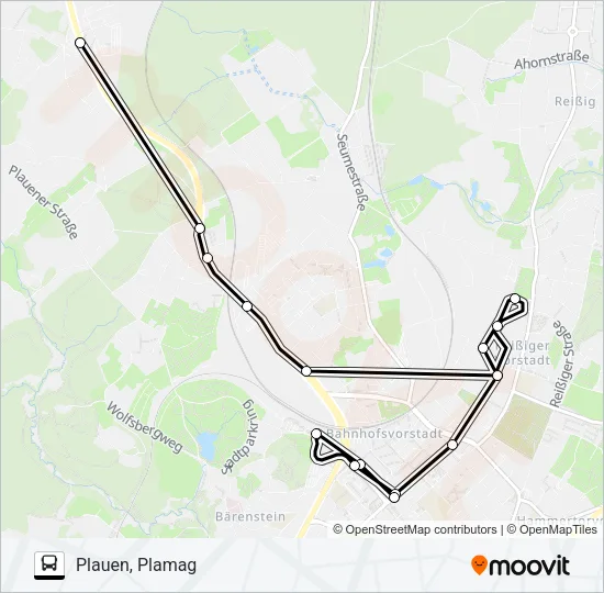 N1 Bus Line Map
