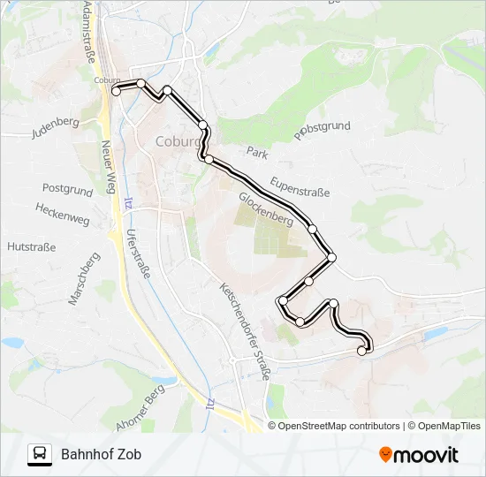 1416 Bus Line Map