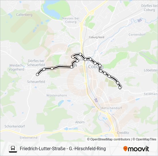 1423 Route: Schedules, Stops & Maps - Hirschfeld-Ring (Updated)