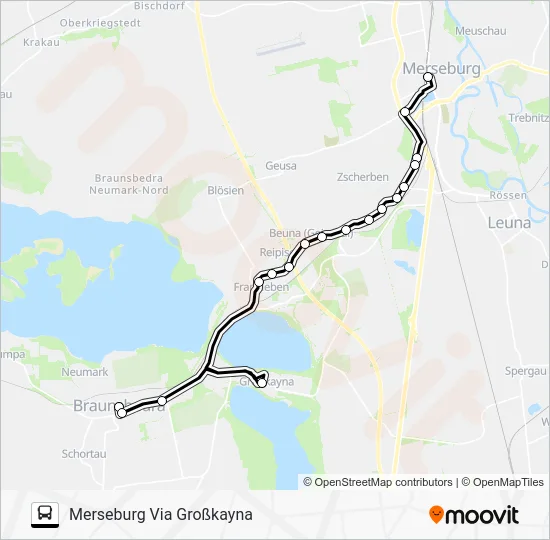 Автобус 720: карта маршрута