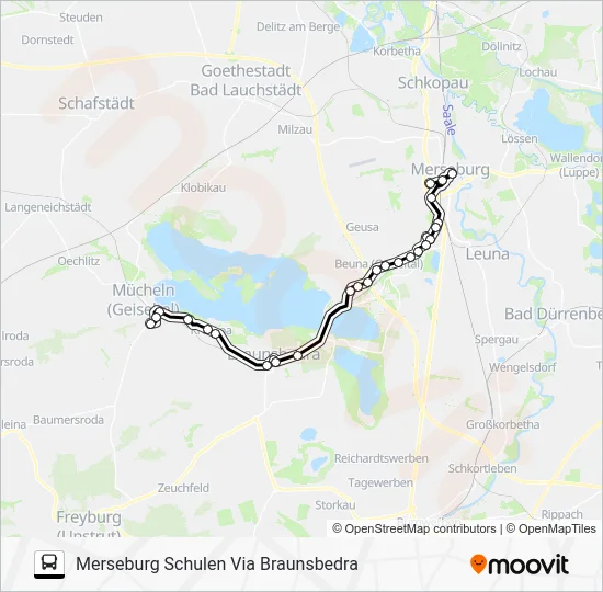 Автобус 720: карта маршрута
