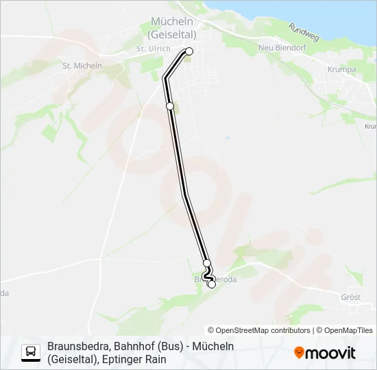 722 Bus Line Map