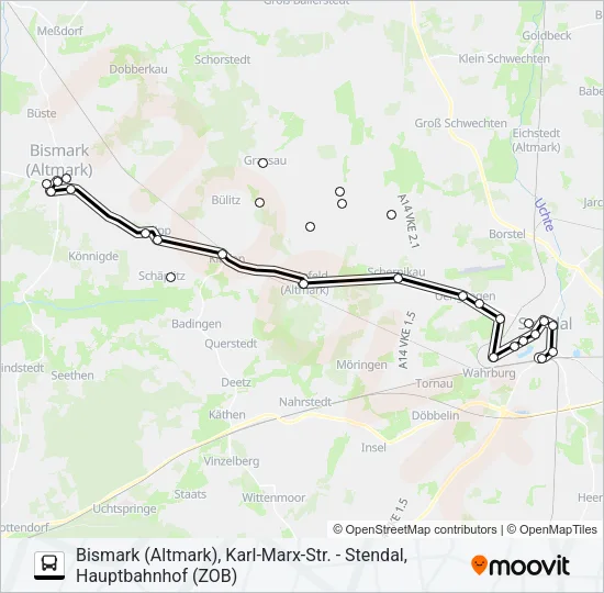 Автобус 930: карта маршрута