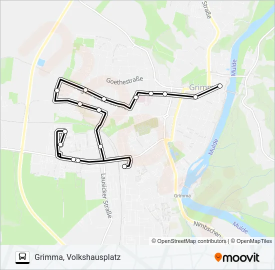 B Bus Line Map