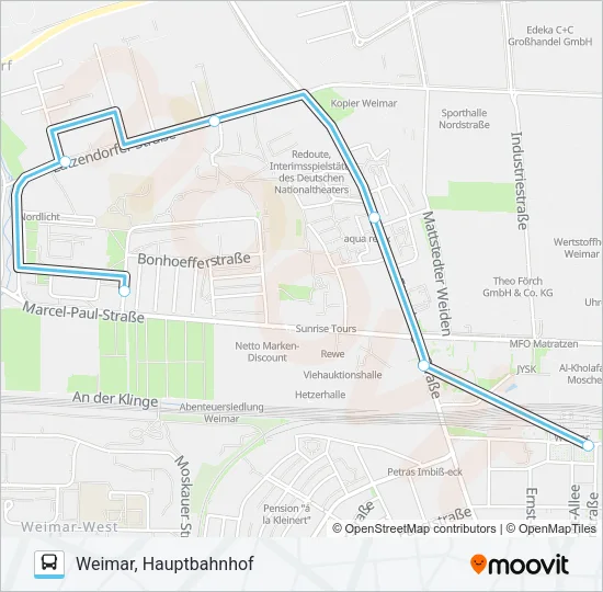 5 Bus Line Map