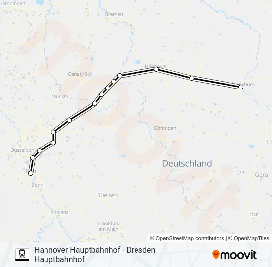 55 Train Line Map