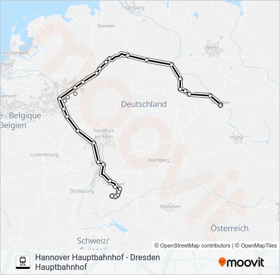 55 Train Line Map