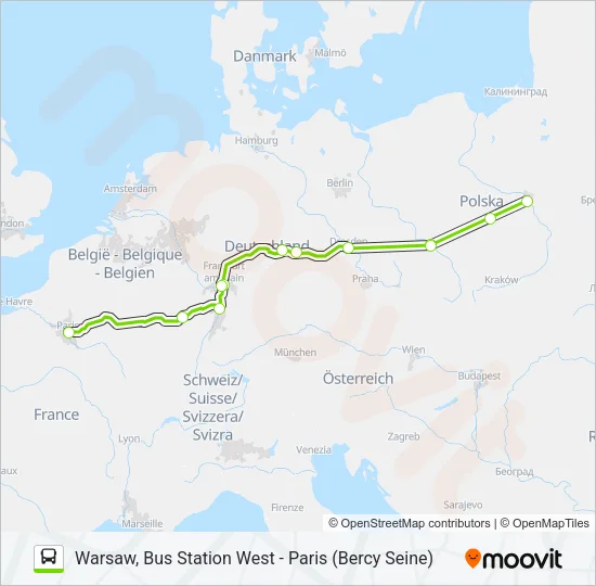 N1305B Bus Line Map