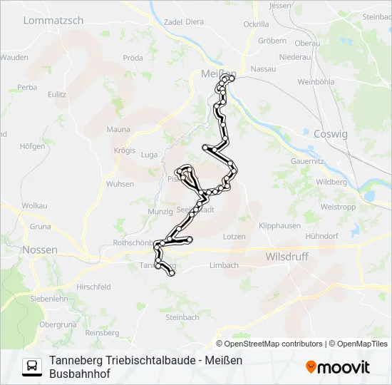 Buslinie 414 Karte