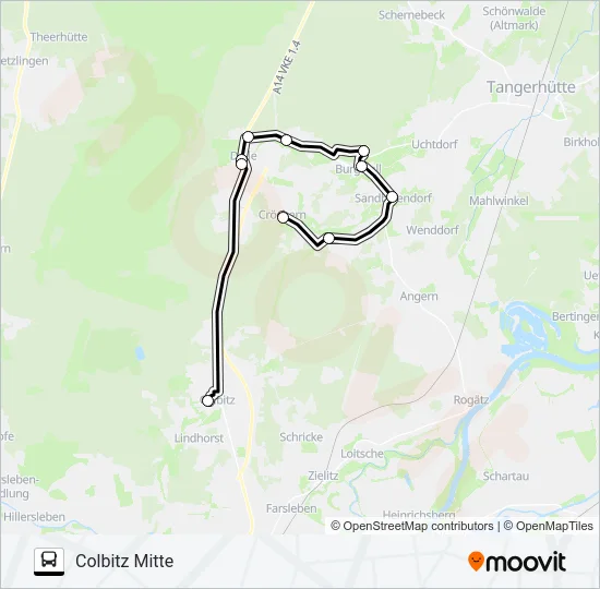 624 Bus Line Map