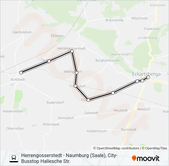 601 Bus Line Map