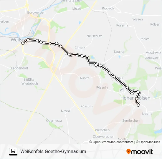 Автобус 800: карта маршрута