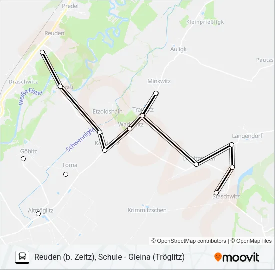 848 Bus Line Map