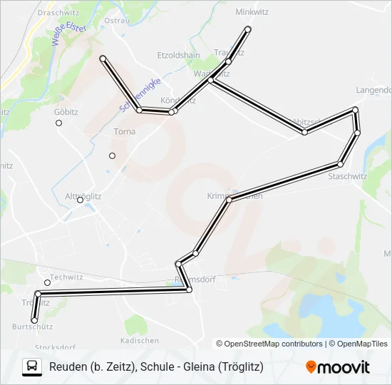 848 Bus Line Map