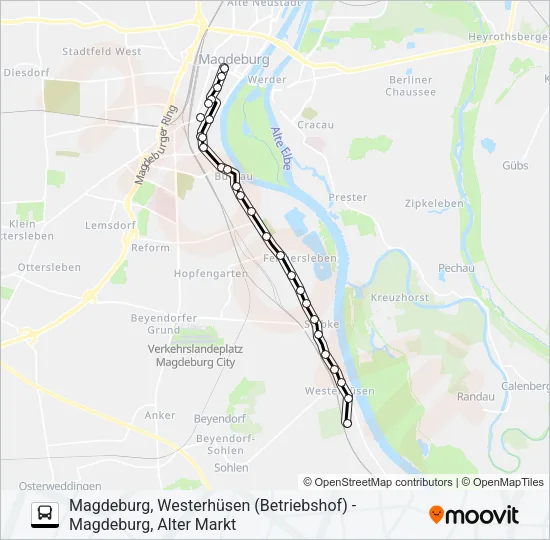 Автобус N2: карта маршрута