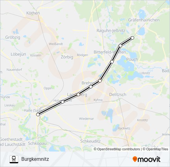 Поезд S8: карта маршрута