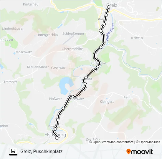 1 Bus Line Map
