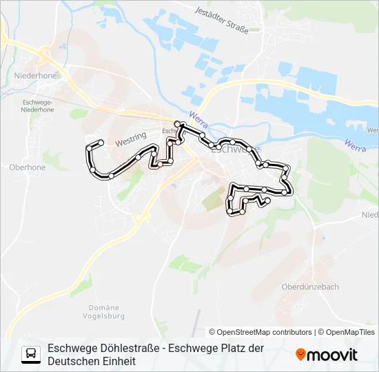 1 Bus Line Map