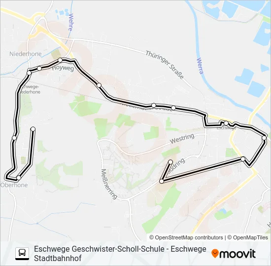 5 Bus Line Map