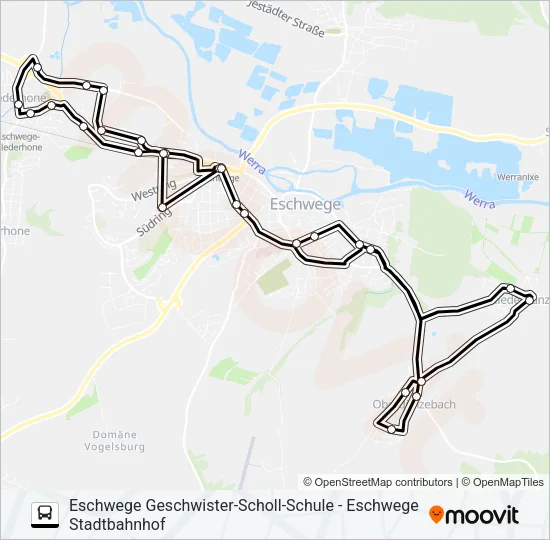 5 Bus Line Map