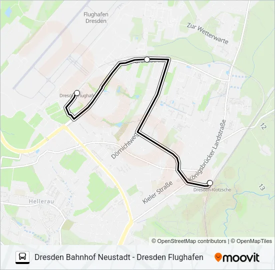 SEV S2 Bus Line Map