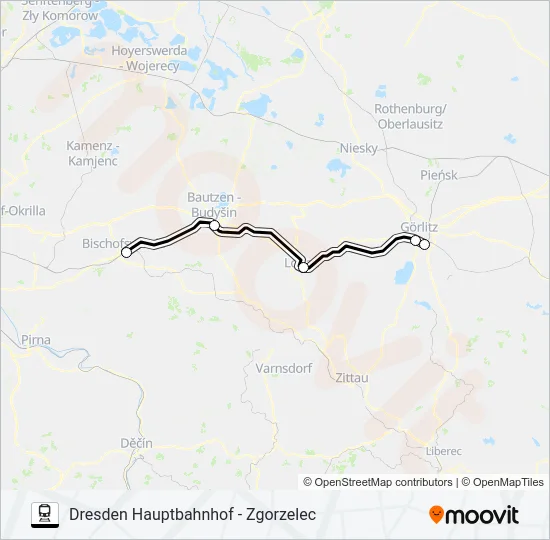 RE 1 Train Line Map