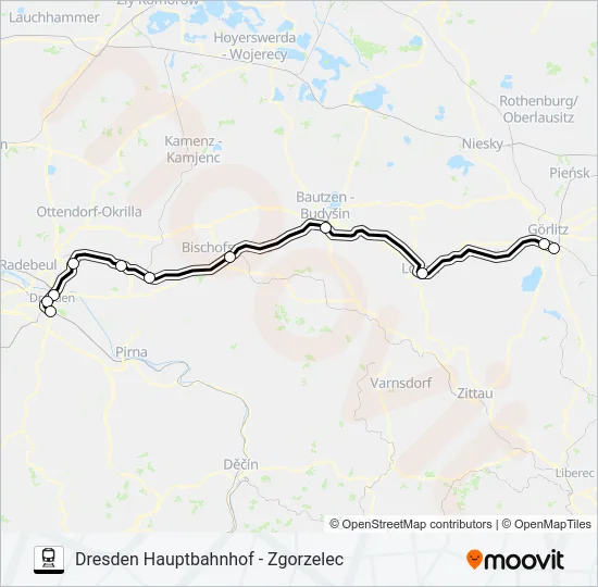 RE 1 Train Line Map
