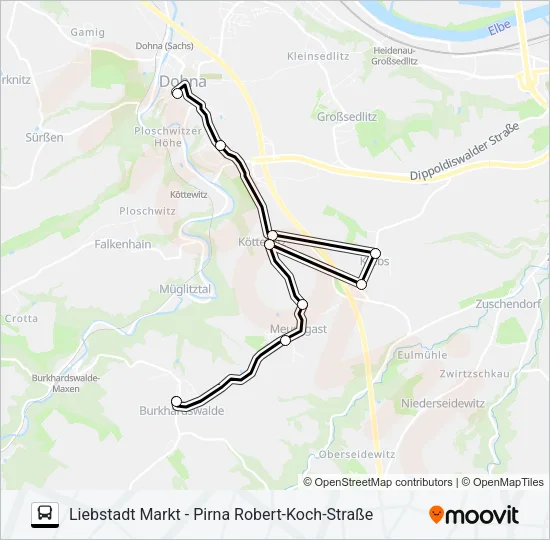 204 Bus Line Map
