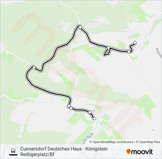 244A Bus Line Map