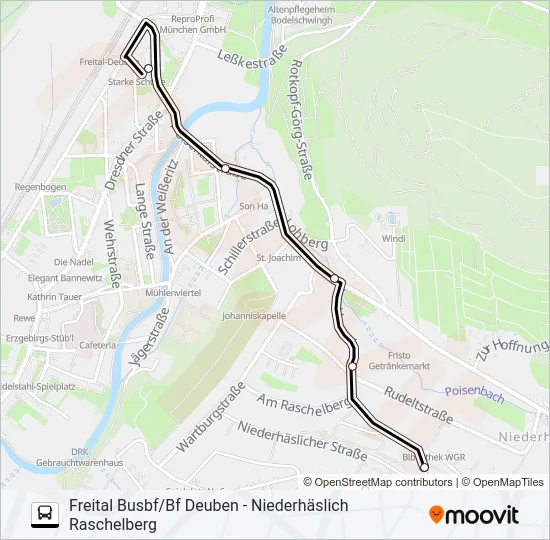 163 Bus Line Map