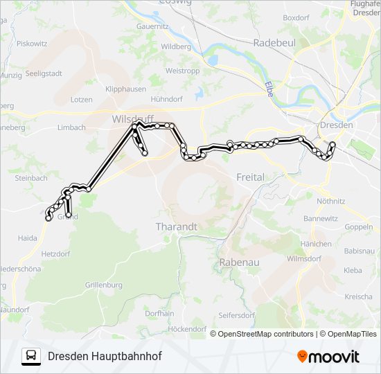 333 Route: Fahrpläne, Haltestellen & Karten - Dresden Hauptbahnhof ...