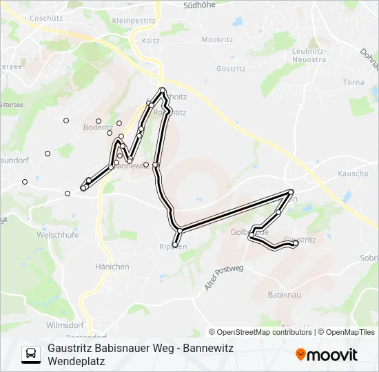 351 Bus Line Map