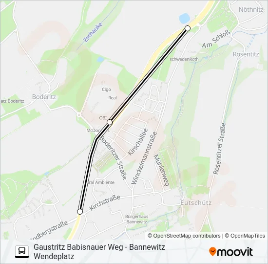 351 Bus Line Map