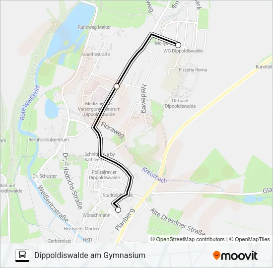 376 Bus Line Map