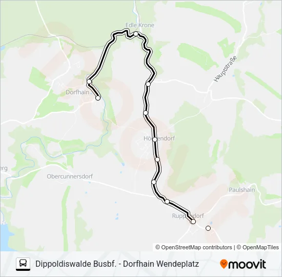 382 Bus Line Map