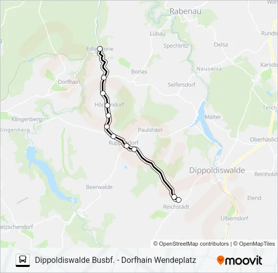 382 Bus Line Map