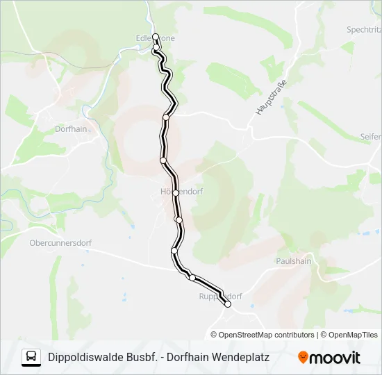 382 Bus Line Map