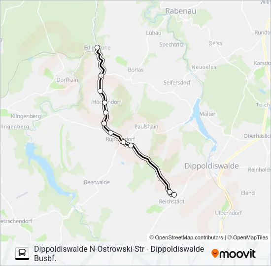 382 Bus Line Map