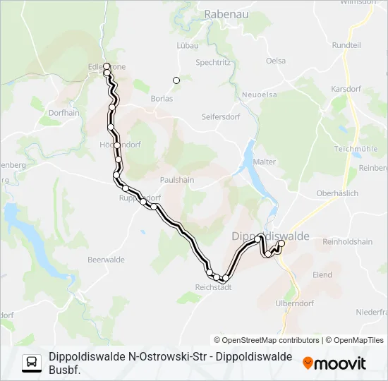 382 Bus Line Map