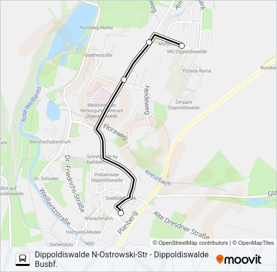 Автобус 382: карта маршрута