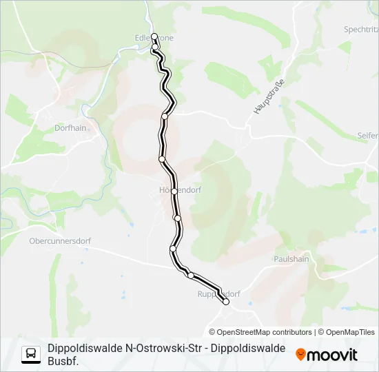 382 Bus Line Map